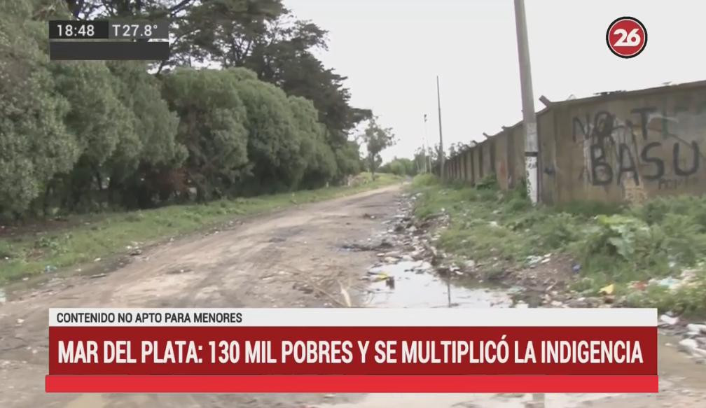 Pobreza en Mar del Plata, Informe de Canal 26
