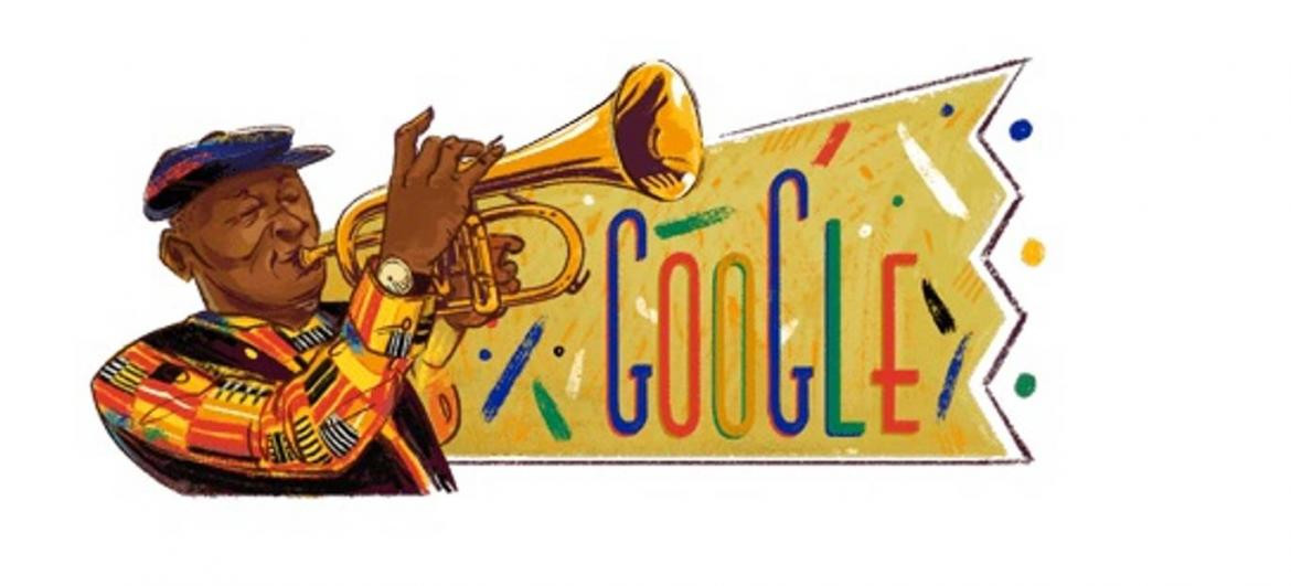 Google Doodle honra al trompetista Hugh Masekela en su 80 aniversario