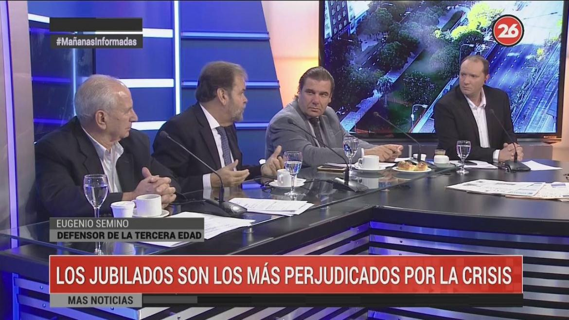 Eugenio Semino, defensor de la tercera edad, y Eugenio Majori, empresario panadero, sobre la crisis económica 