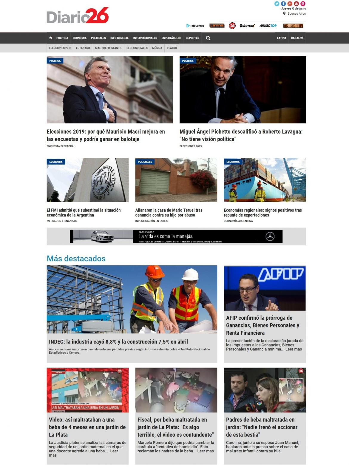 Tapas de Diarios - Diario 26 - Jueves 6-6-19