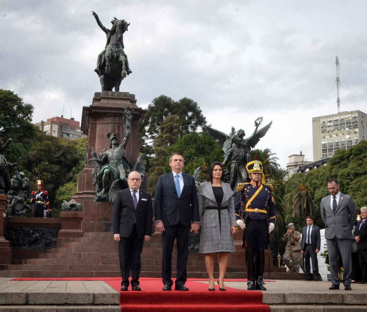 Homenaje de Jair Bolsonaro a José de San Martín (Agencia NA)