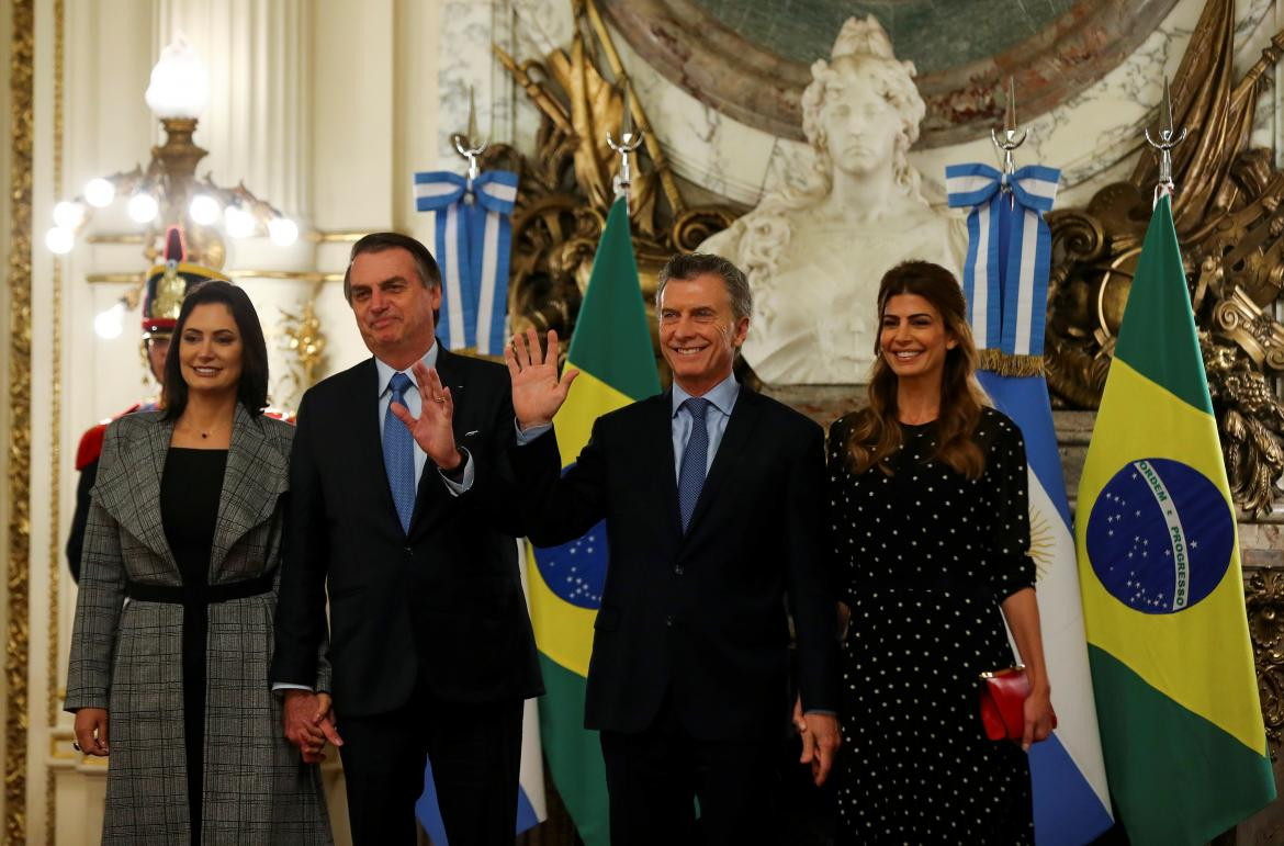 Jair Bolsonaro y Mauricio Macri en Casa Rosada (Reuters)