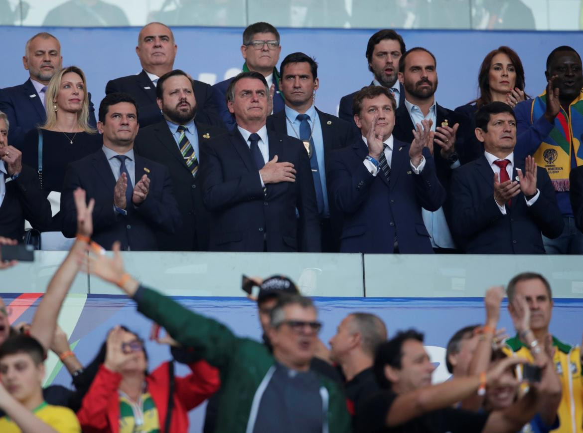 Domínguez y Bolsonaro - Final Copa América