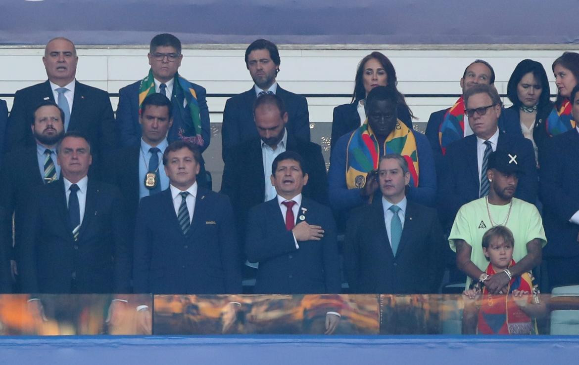 Domínguez y Bolsonaro - Final Copa América