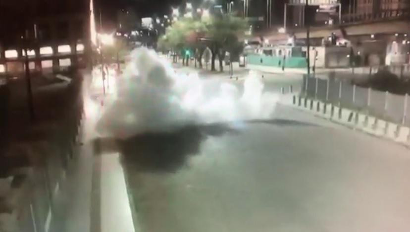 Persecución, tiroteo y explosion en Constitucion