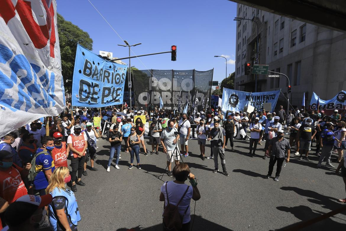 Corte en 9 de Julio, organizaciones sociales, NA