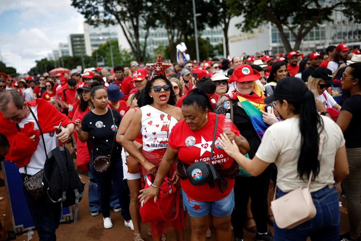 Manifestantes en apoyo a Lula. Foto: Reuters.
