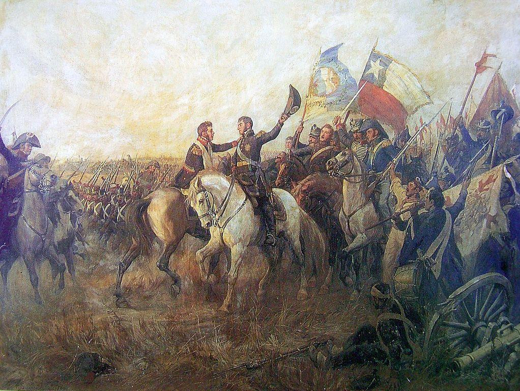 Abrazo de Maipú entre San Martín y O Higgins