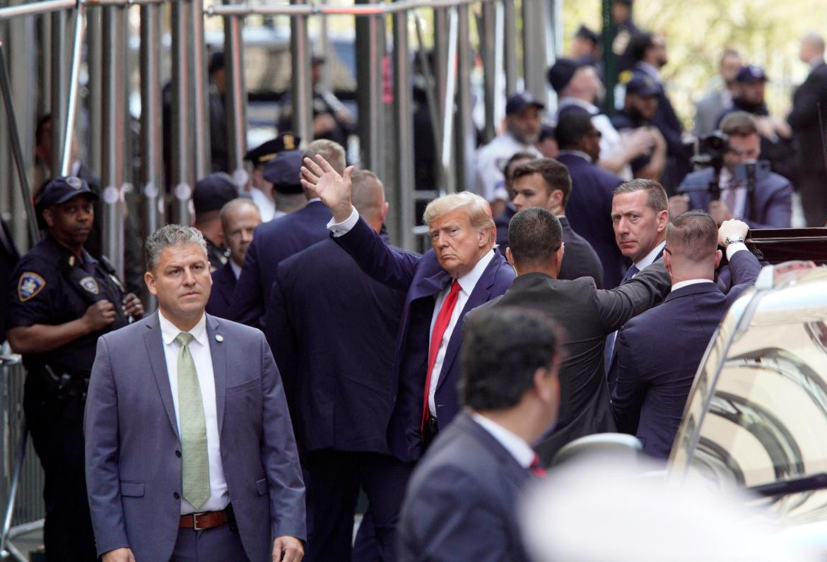 Donald Trump se presentó ante la Justicia en Nueva York. Foto: Reuters
