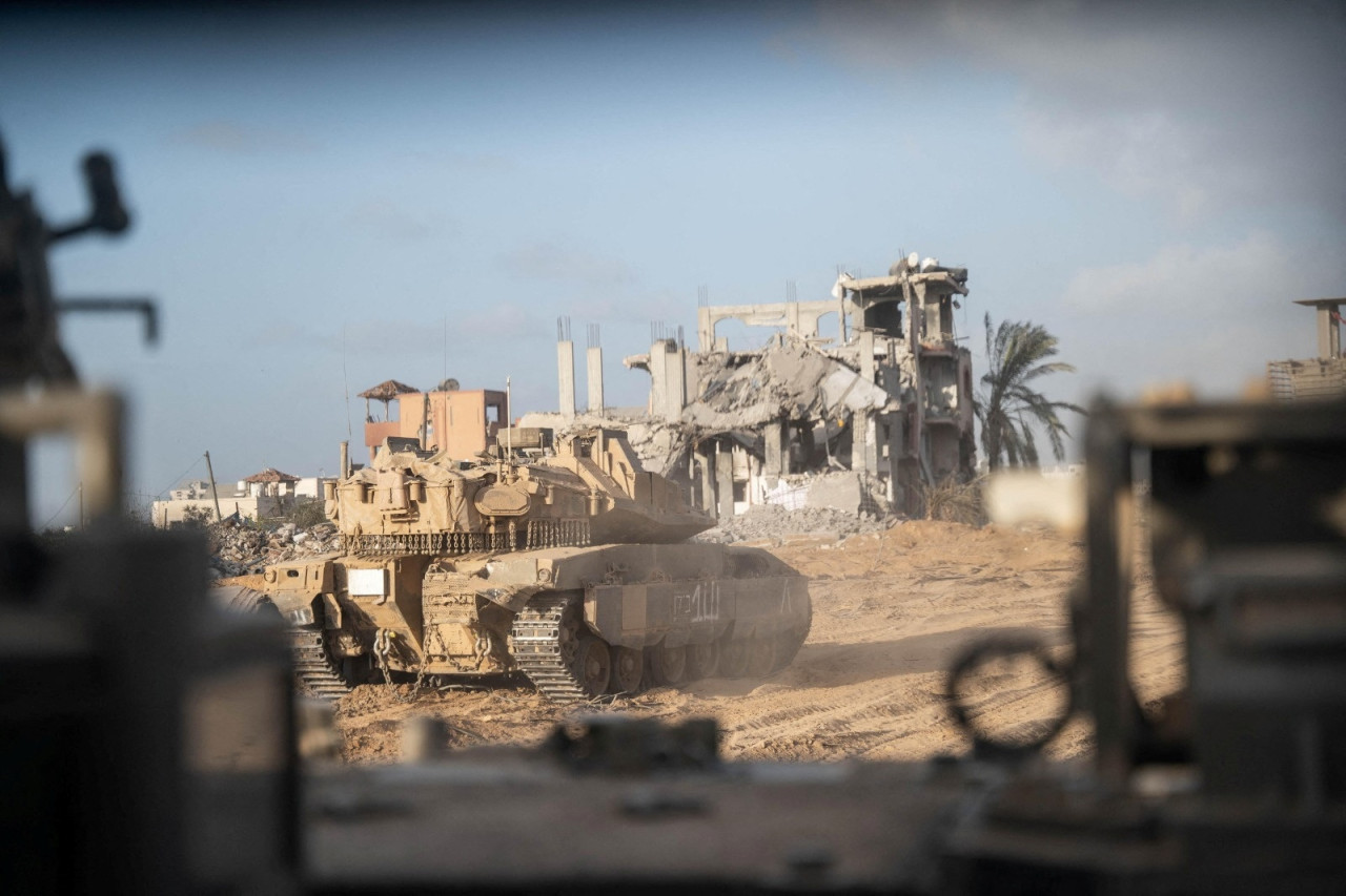 Guerra en Franja de Gaza. Avance de tropas israelíes. Foto: NA.