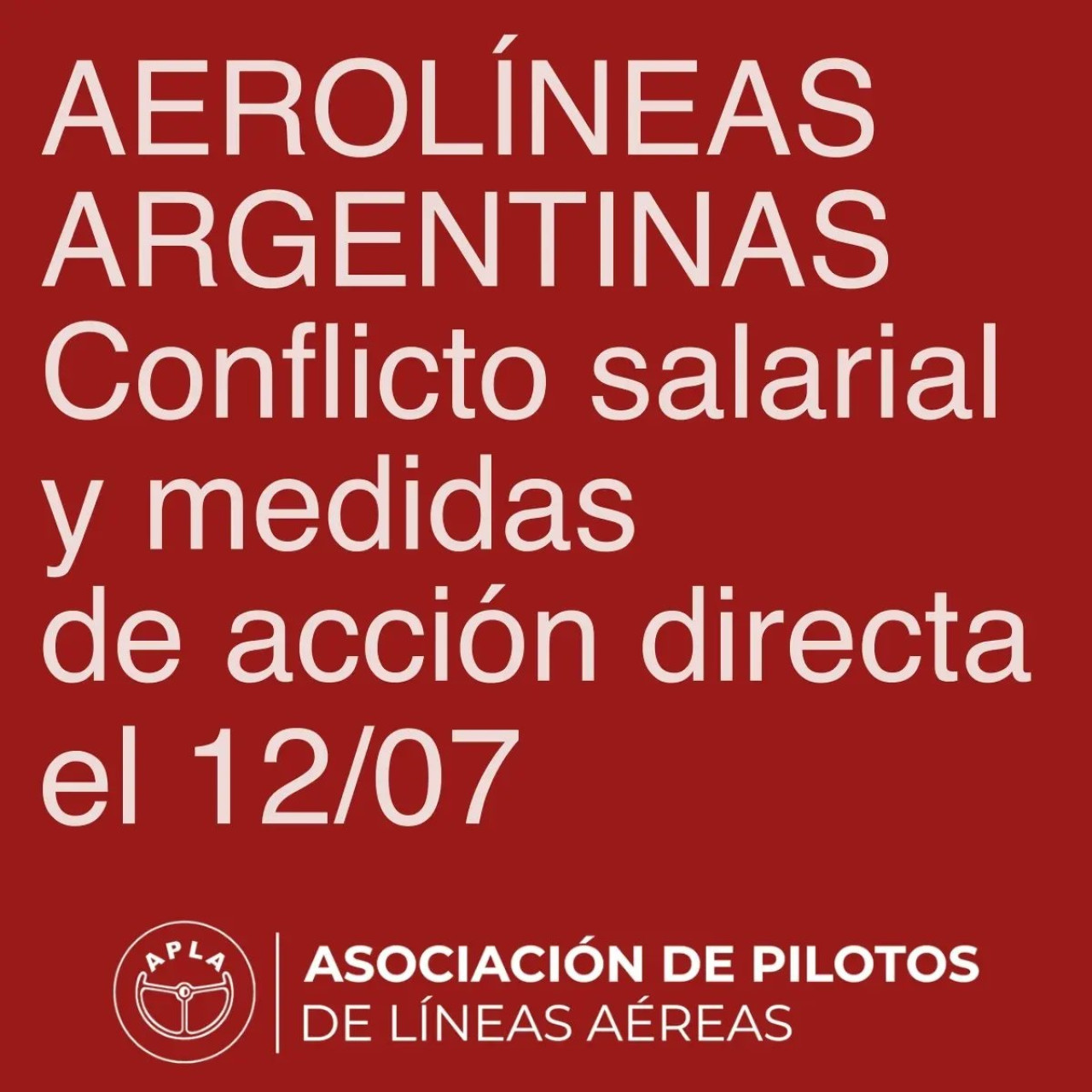 Medida de fuerza de APLA viernes 12 de julio. Foto: X