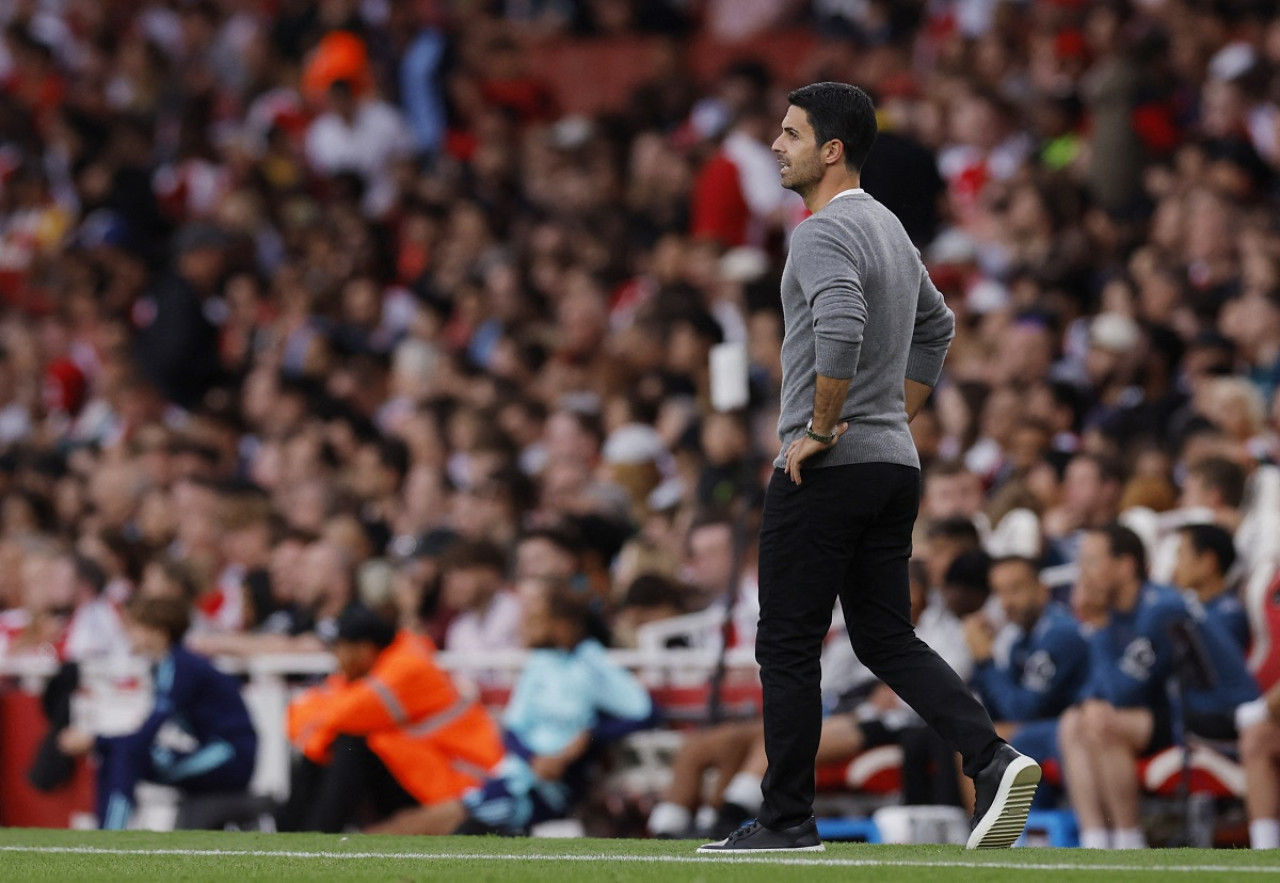 Mikel Arteta, técnico del Arsenal. Foto: Reuters.
