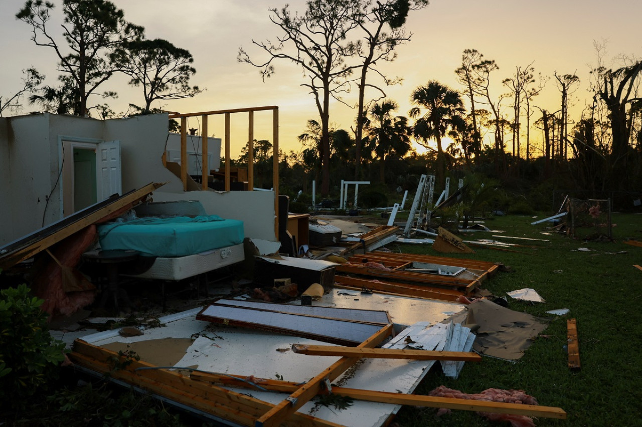 Los destrozos que causó el huracán Milton en Florida. Foto: Reuters.