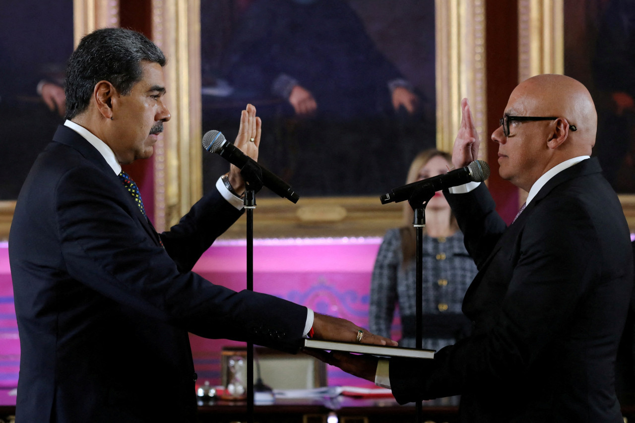 Nicolás Maduro juró como presidente de Venezuela. Foto: Reuters.