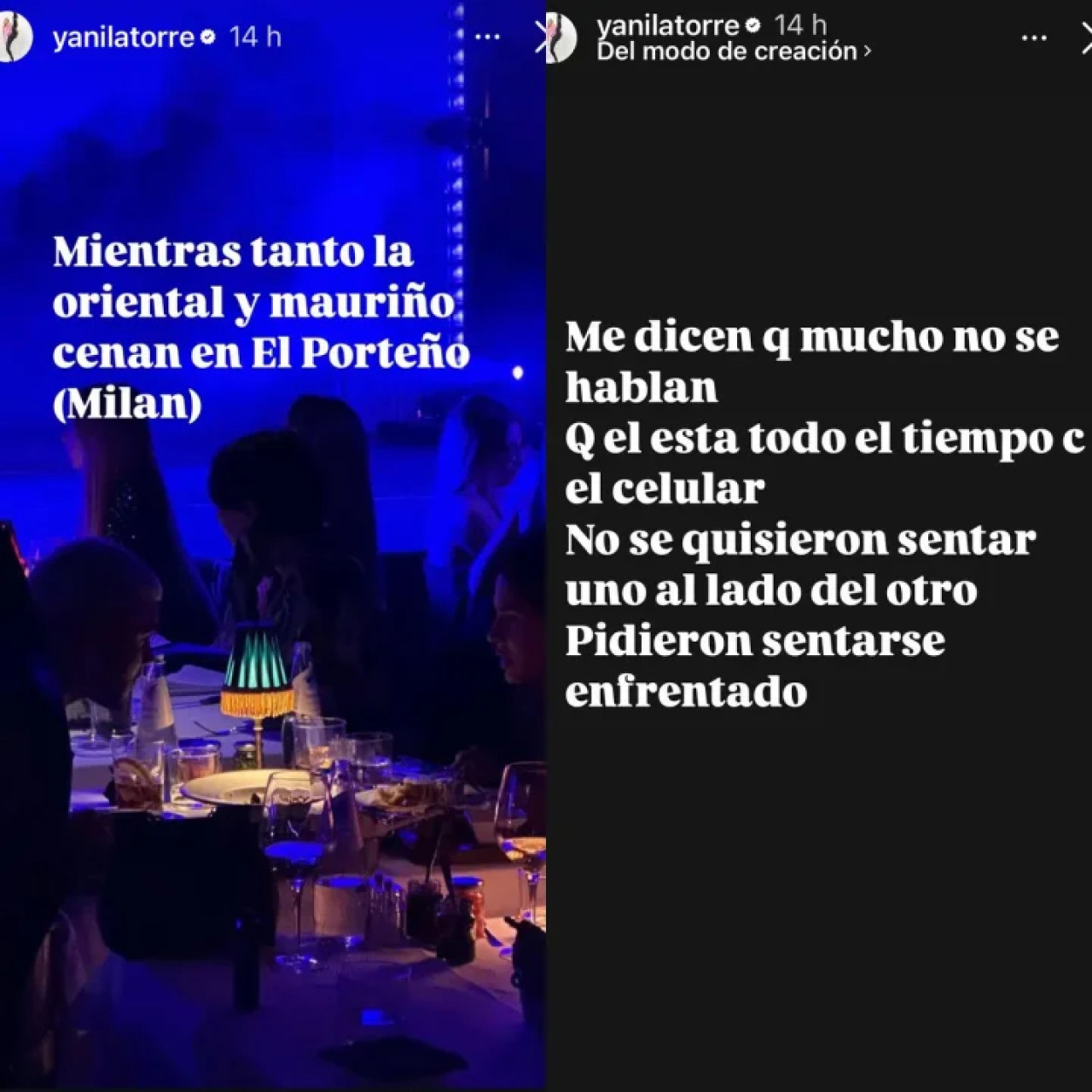 Las historias de Yanina Latorre. Foto: Instagram.