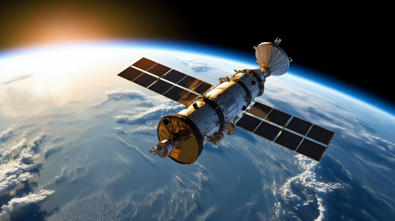 Satélite en el espacio. Foto: Freepik