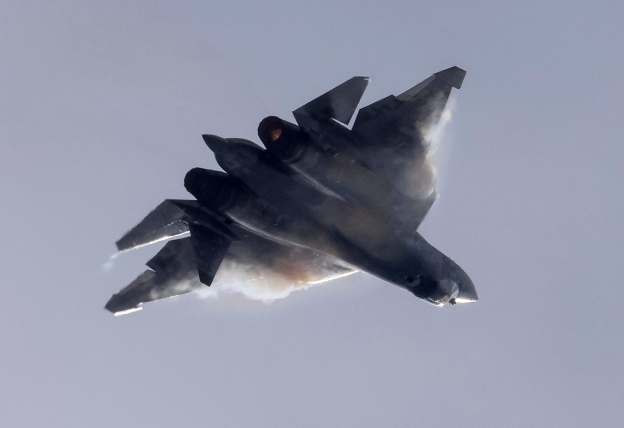 El SU-57 incorpora tecnología de baja detectabilidad. Foto: Reuters.
