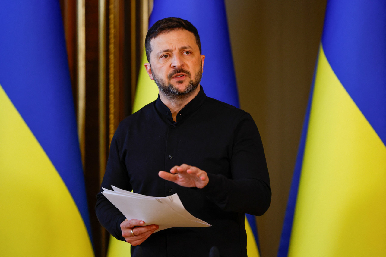 Volodimir Zelenski, presidente de Ucrania. Foto: REUTERS/Valentyn Ogirenko.