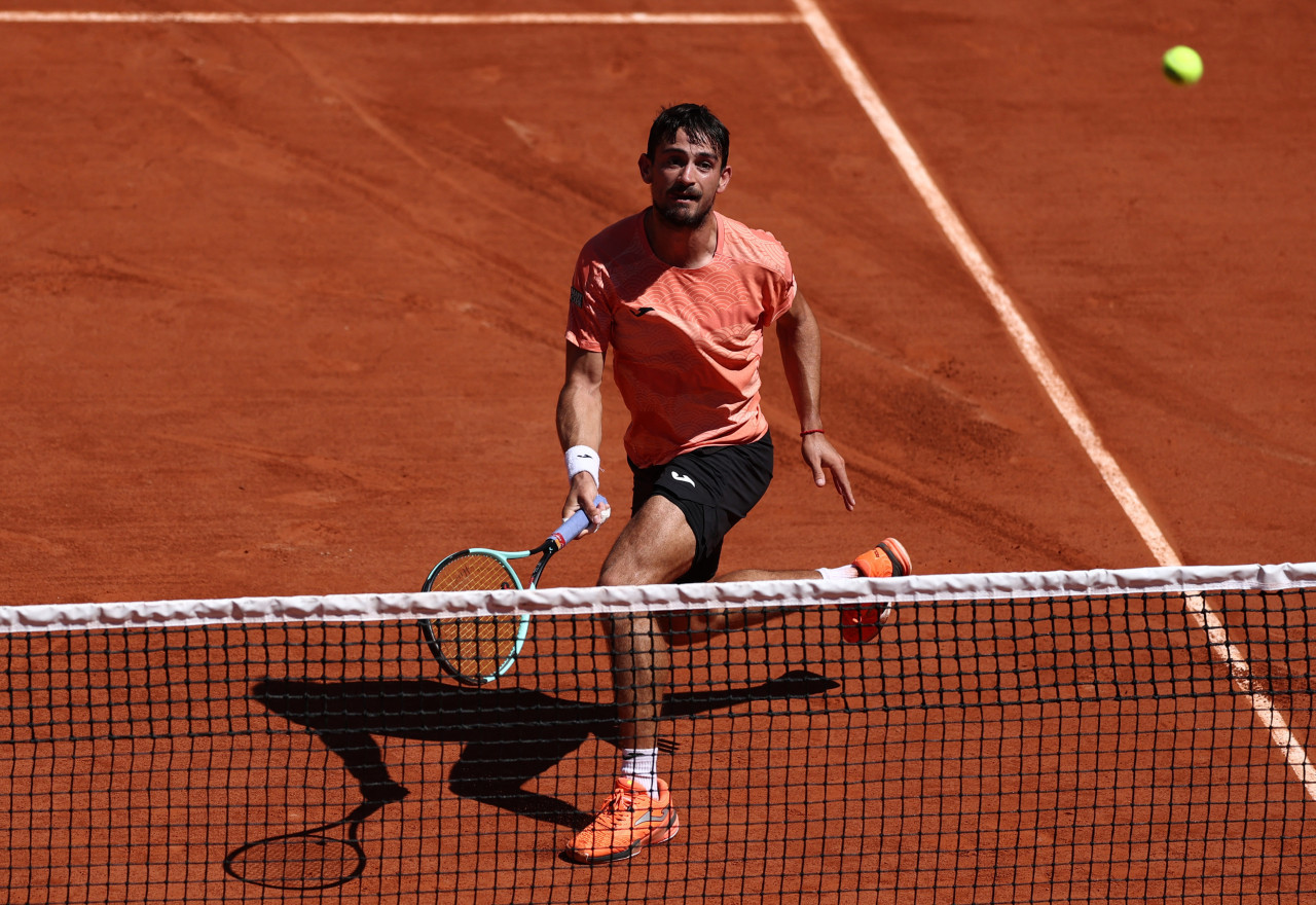 Mariano Navone en Roland Garros. Foto: REUTERS.