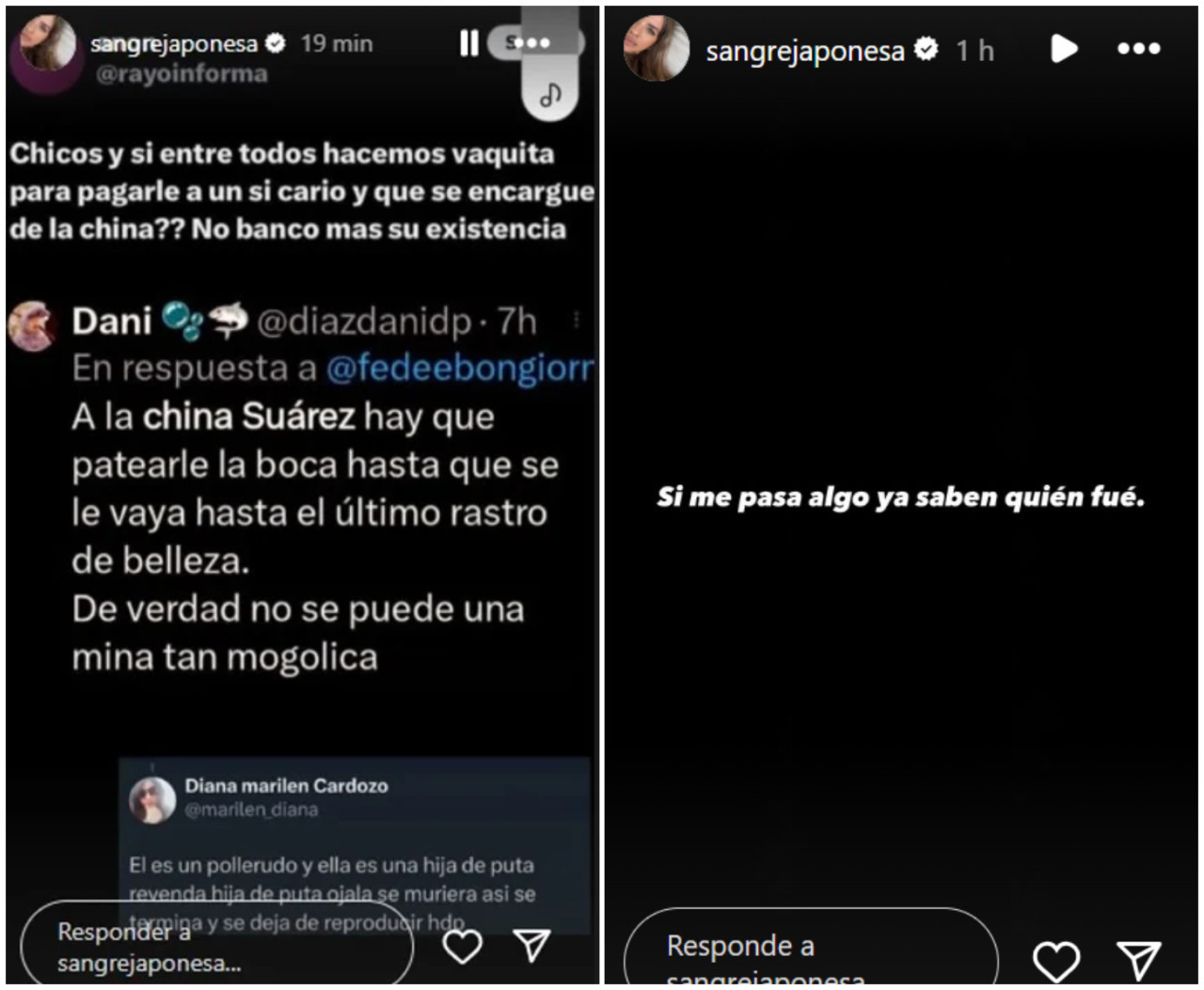 La China Suárez denunció que recibió amenazas en redes. Foto: Instagram.